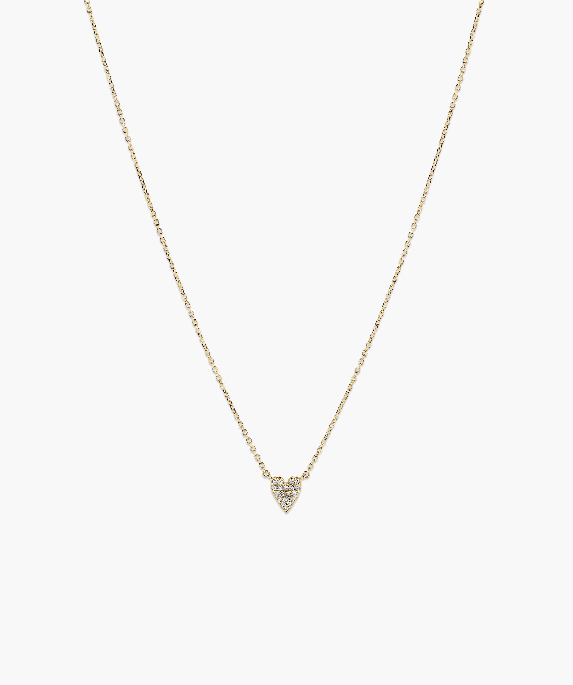 Mini Heart Pavé Diamond Necklace