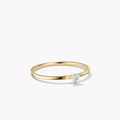 Gemstone Trillion Stacker Ring
