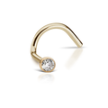 0.85mm Diamond Plain Bezel Nostril Screw