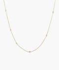 Multi Station Round Diamond Necklace