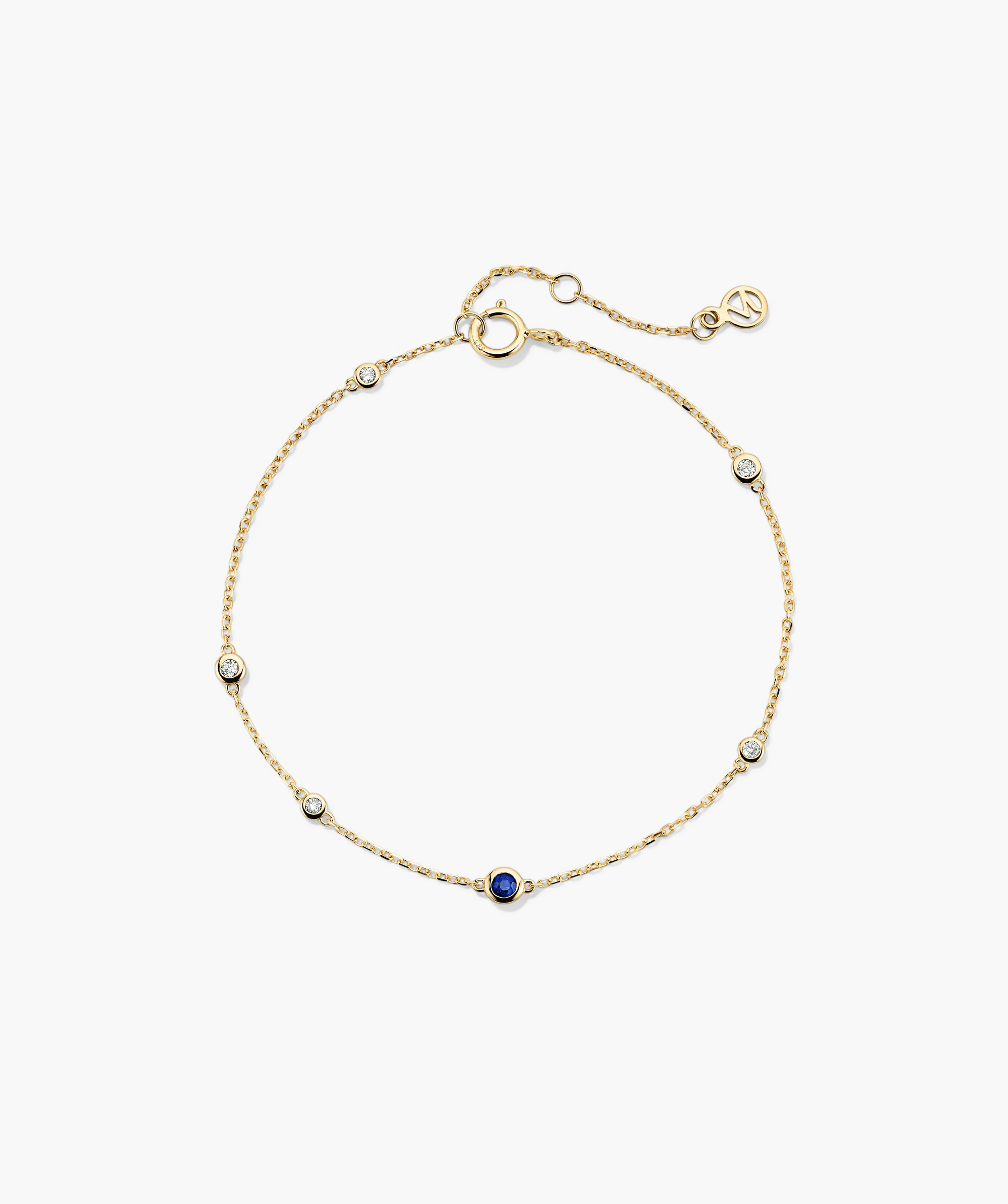 Multi Gemstone Station Bracelet