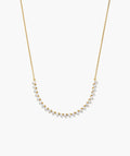 Lab Grown Sapphire Half Tennis Necklace