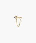 Single Lab Grown Diamond Round Chain Stud