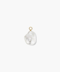 Single Oversized Baroque Pearl Hoop Charm