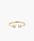 Lab Grown Diamond Emerald Cut Open Ring