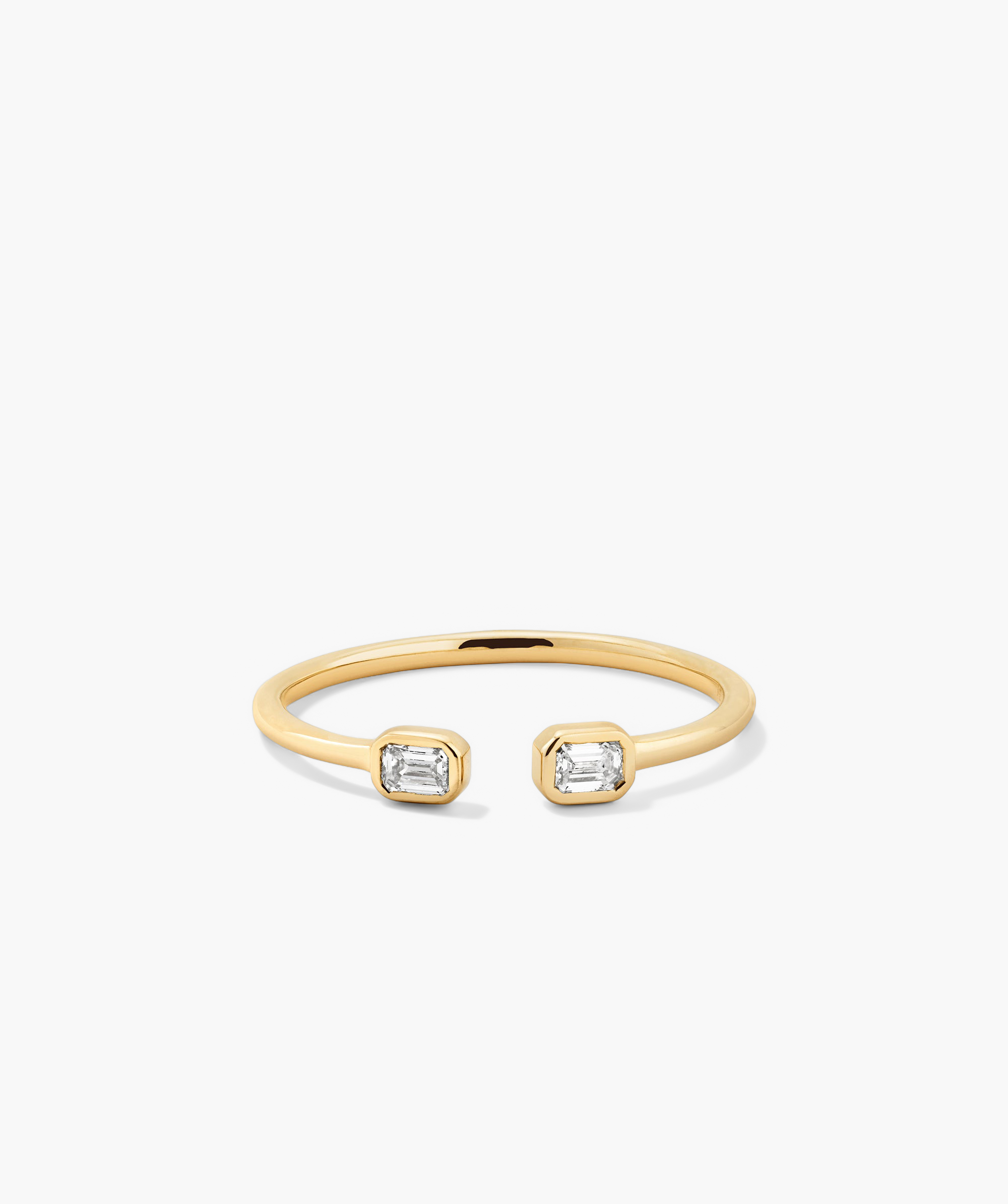 Lab Grown Diamond Emerald Cut Open Ring