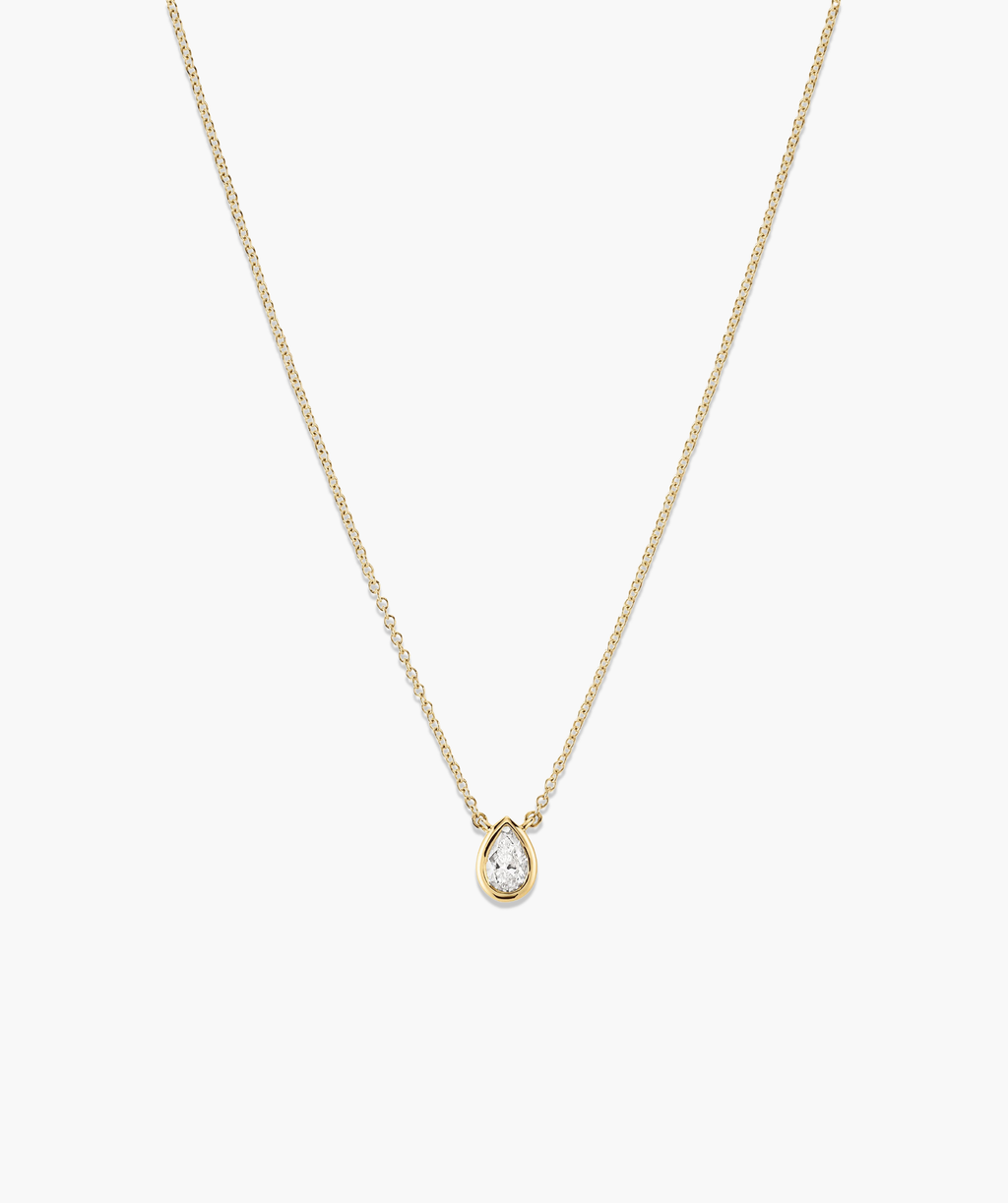 Lab Grown Diamond Pear Necklace