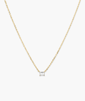 Lab Grown Sapphire Baguette Necklace