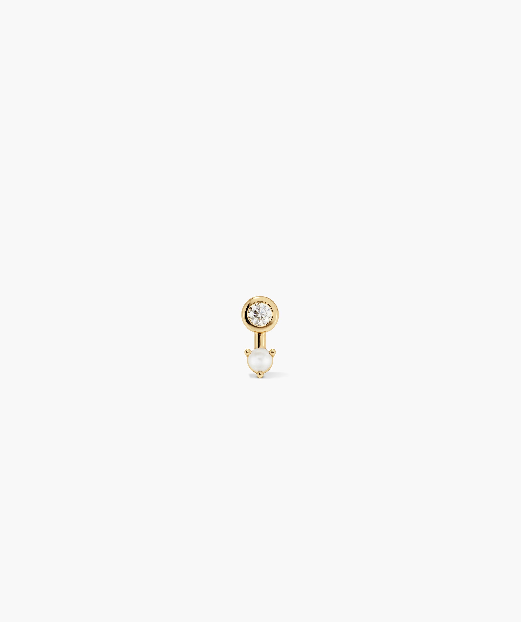 Piercing Studio - Lab Grown Diamond Pearl Drop Stud