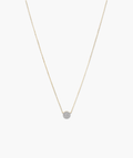 Large Pavé Diamond Round Necklace
