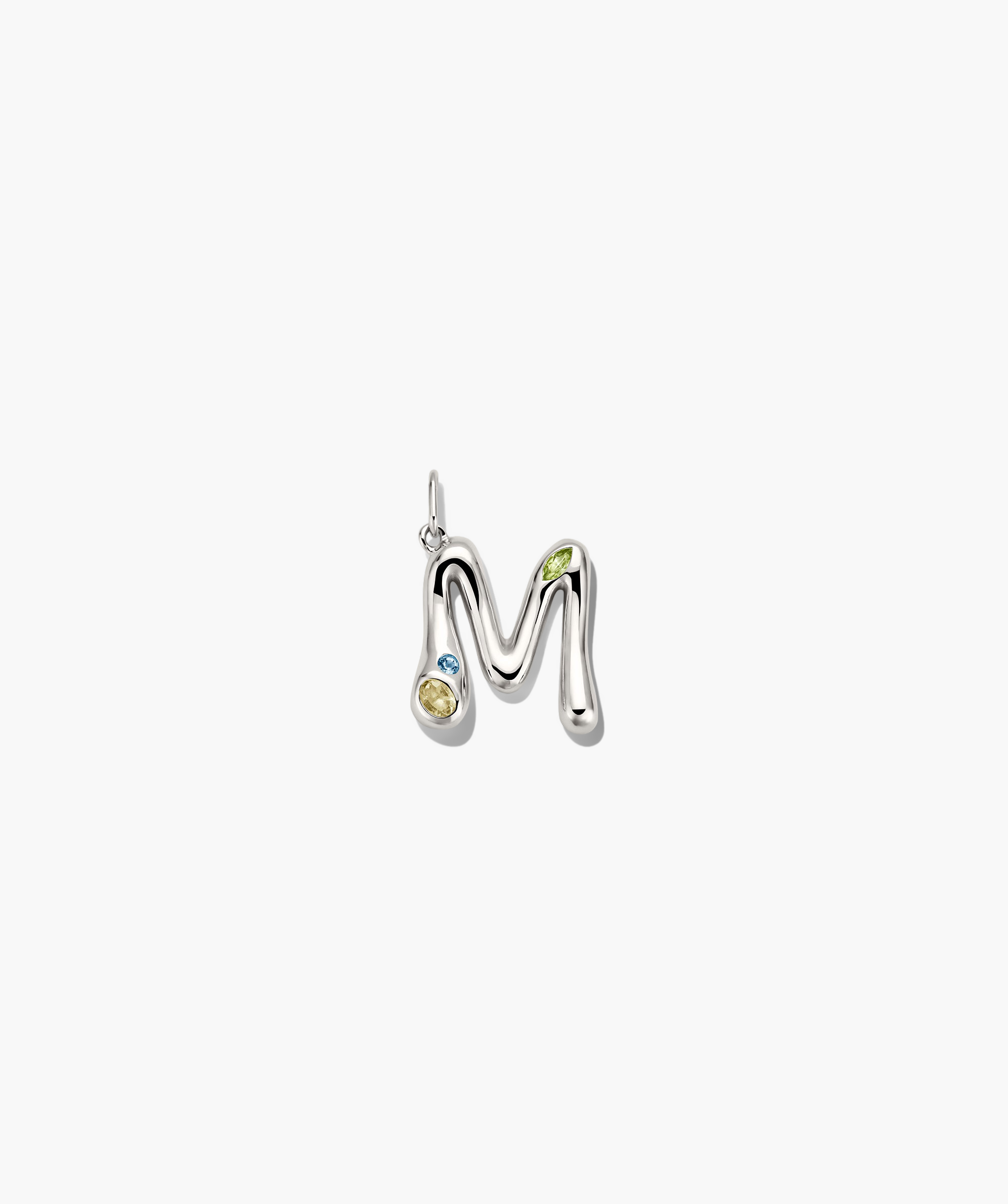 Organic Dôme Liquid Letter Pendant