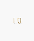 Pavé Diamond Huggie U Hoops