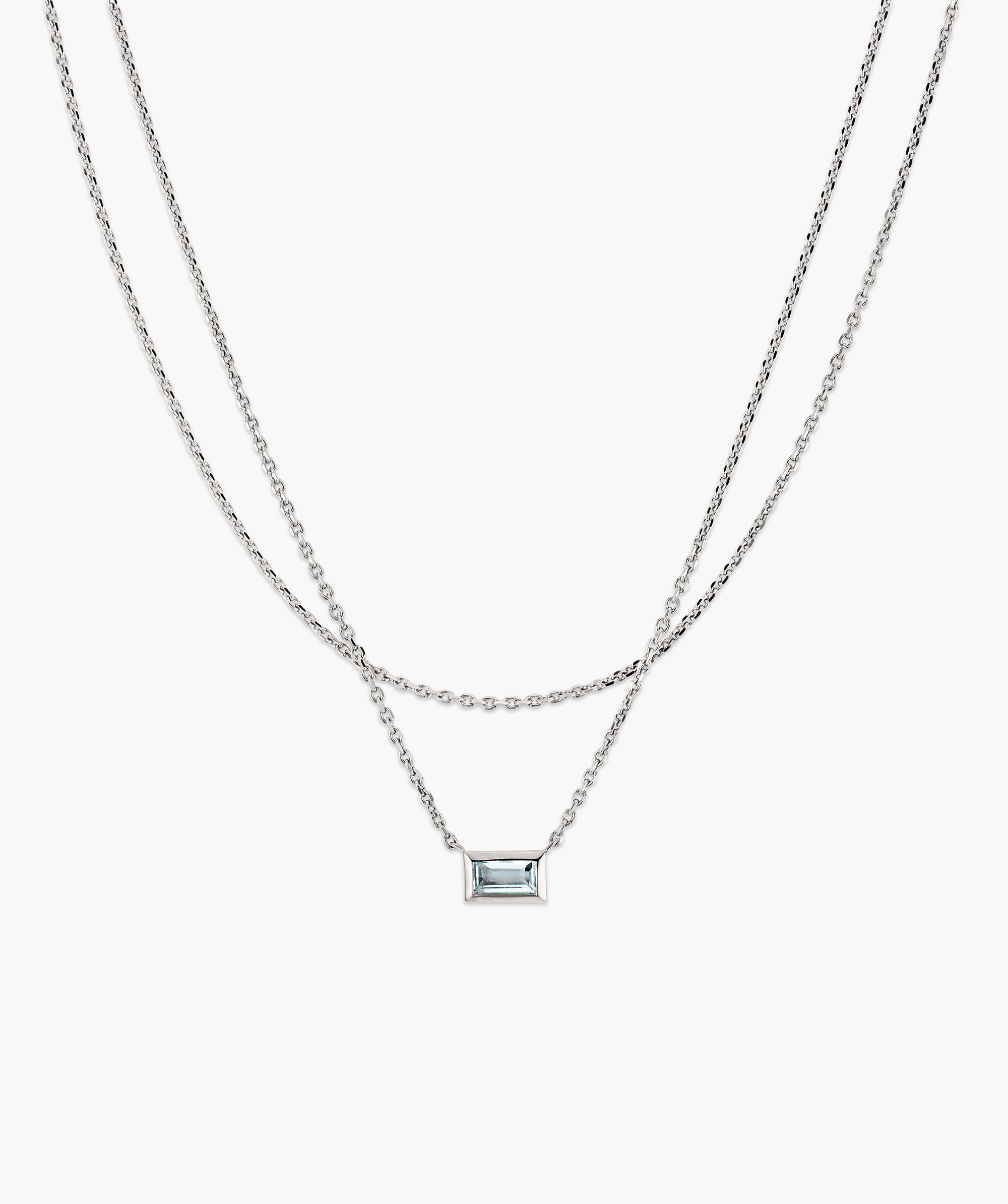 Layered Baguette Necklace