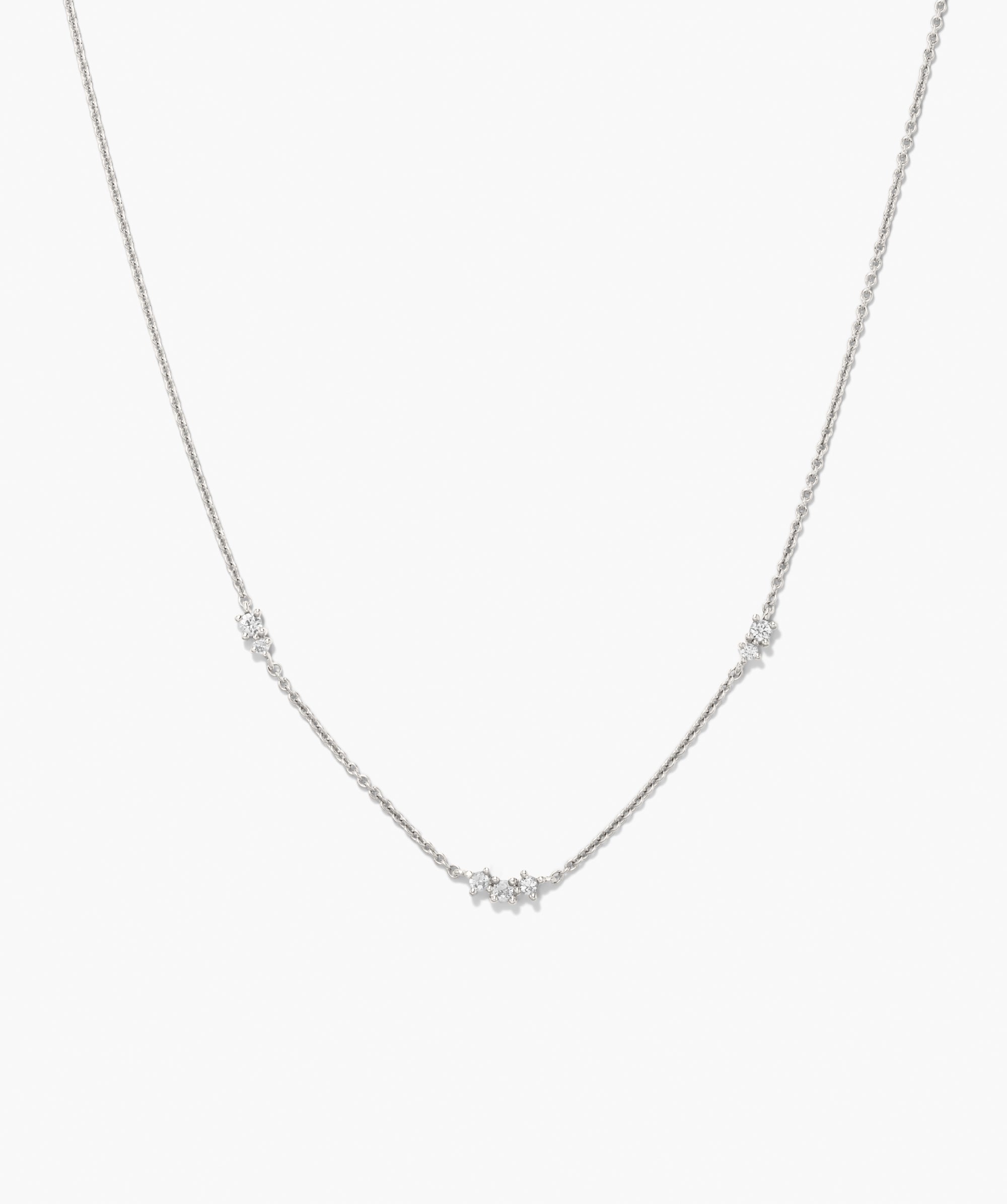 Floating Lab Grown Sapphire Necklace
