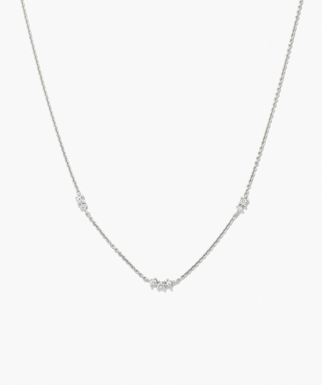 Floating Lab Grown Sapphire Necklace
