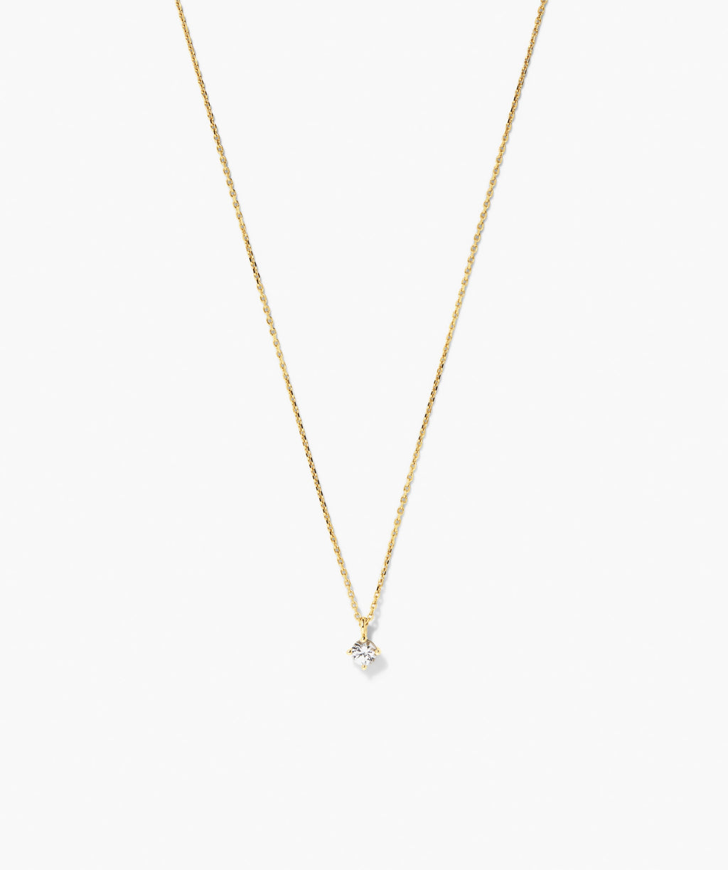 Round Lab Grown Sapphire Necklace