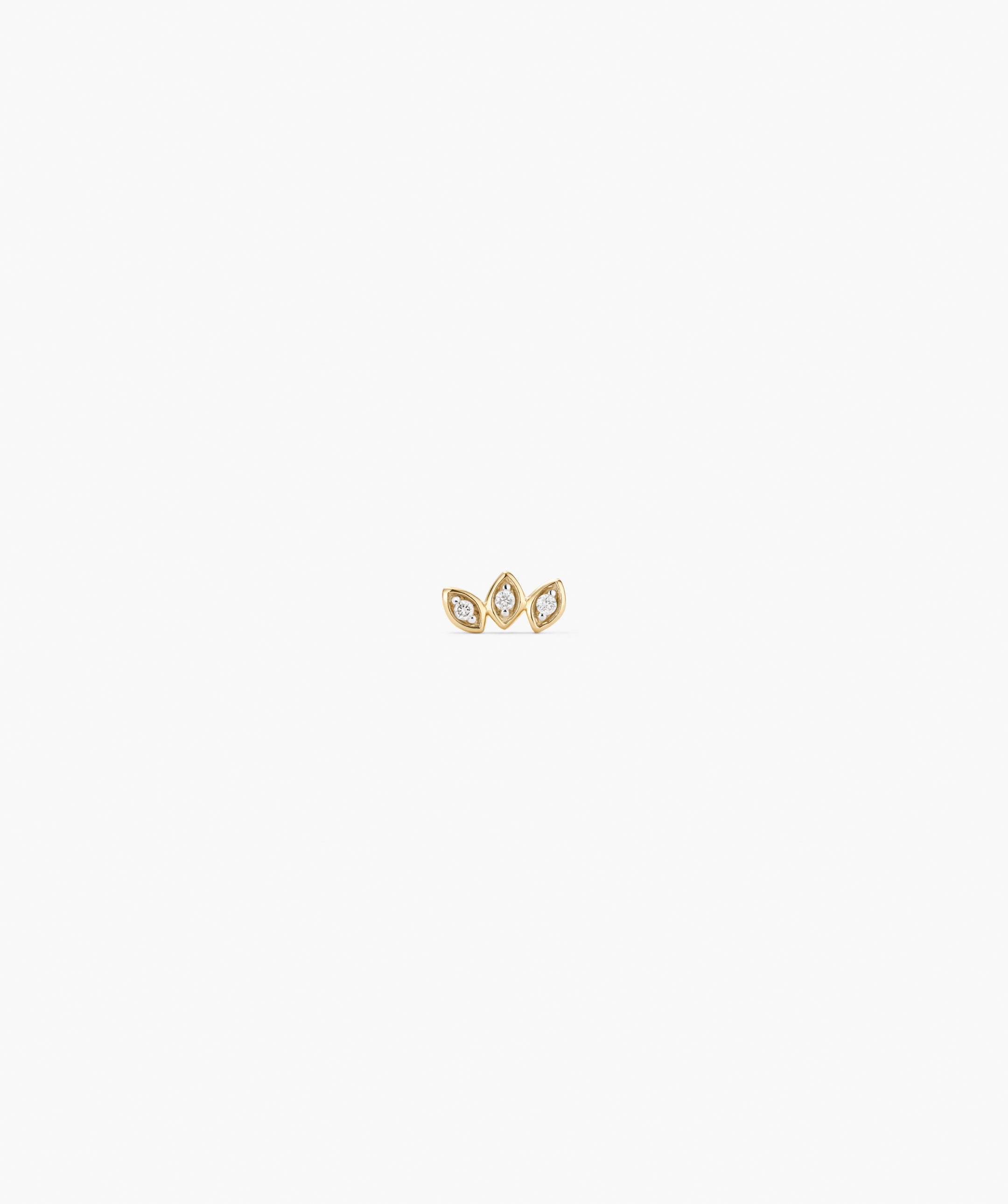 Single Marquise Diamond Bar Stud