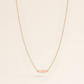October Birthstone Three Gem Necklace with Faceted Pink Opals