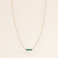December Birthstone Three Gem Necklace with Turquoise