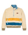 Women's Pile Fleece Popover - Yellow / Blue Blanket Stripe