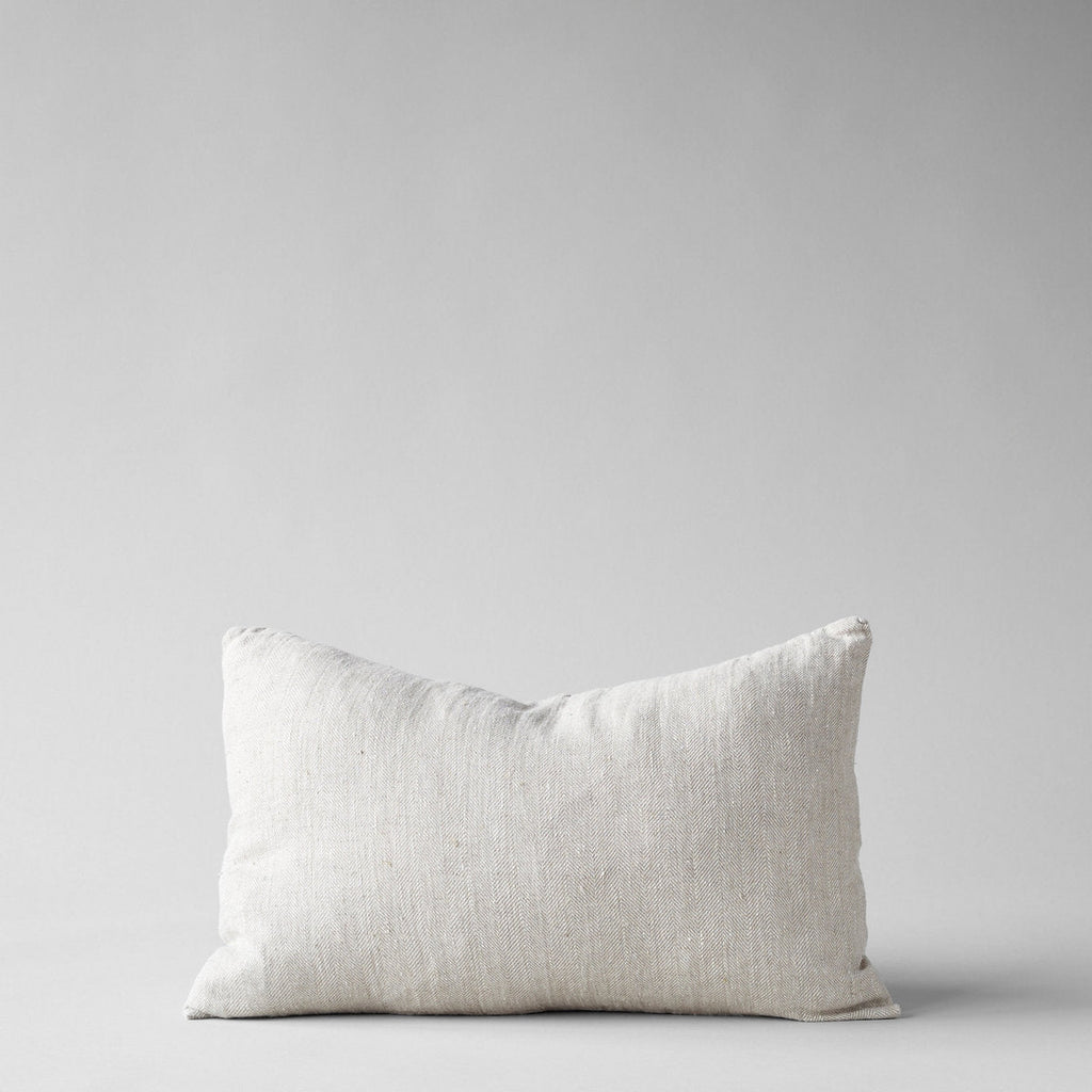 Herringbone Linen Pillow in Natural, 16 x 24