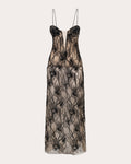 Melanie Floral Lace Bustier Maxi Dress