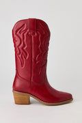 Faux Leather Cowboy Boot