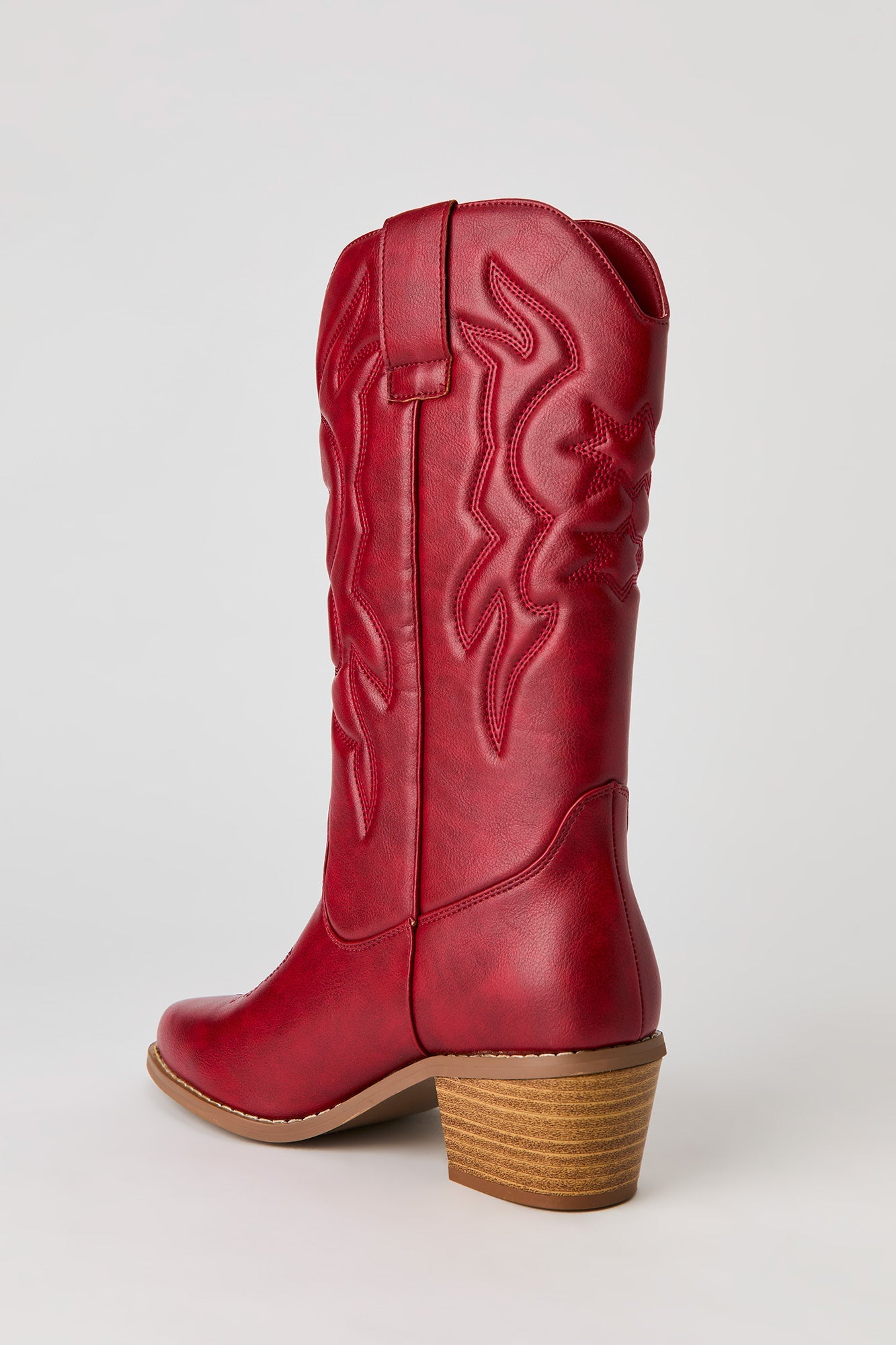 Faux Leather Cowboy Boot