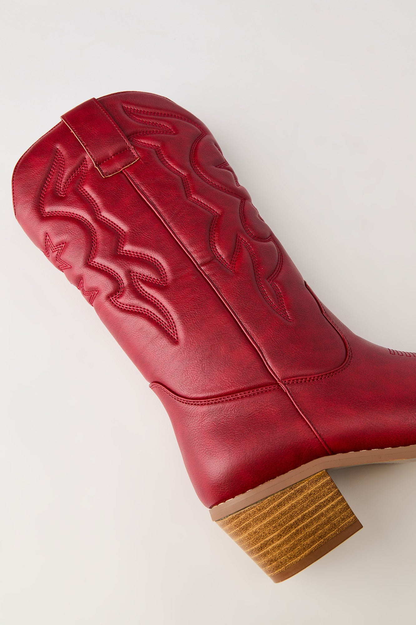 Faux Leather Cowboy Boot