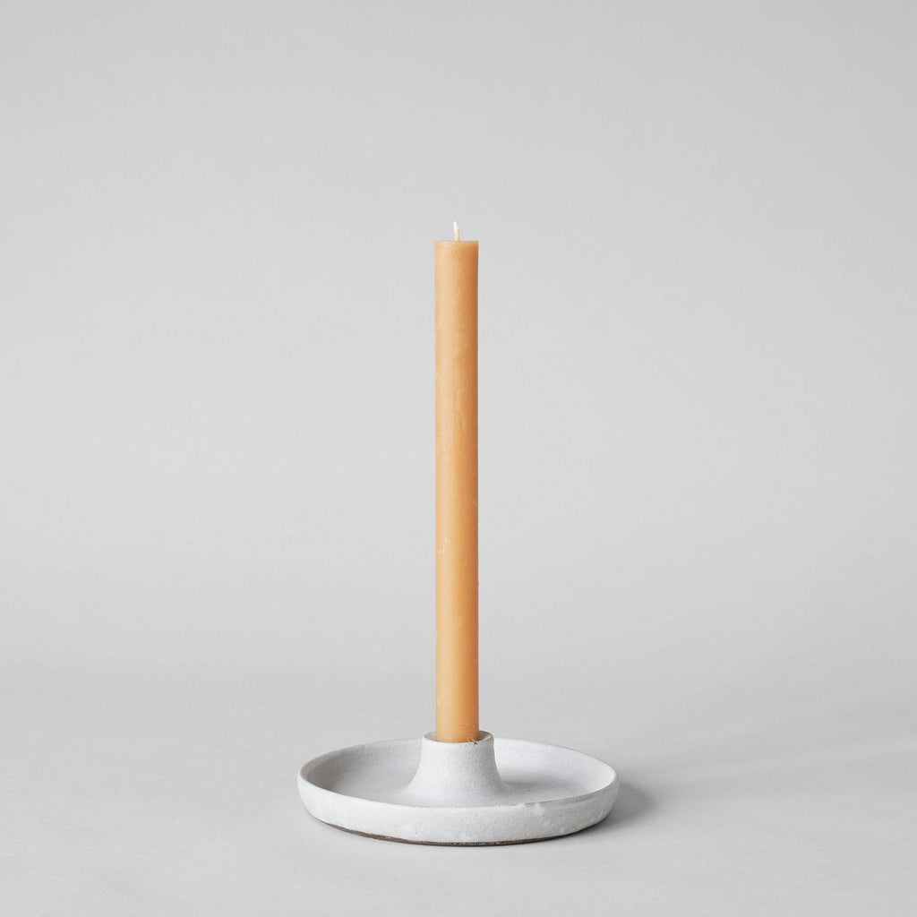 Stoneware Candlestick Holder, Grey