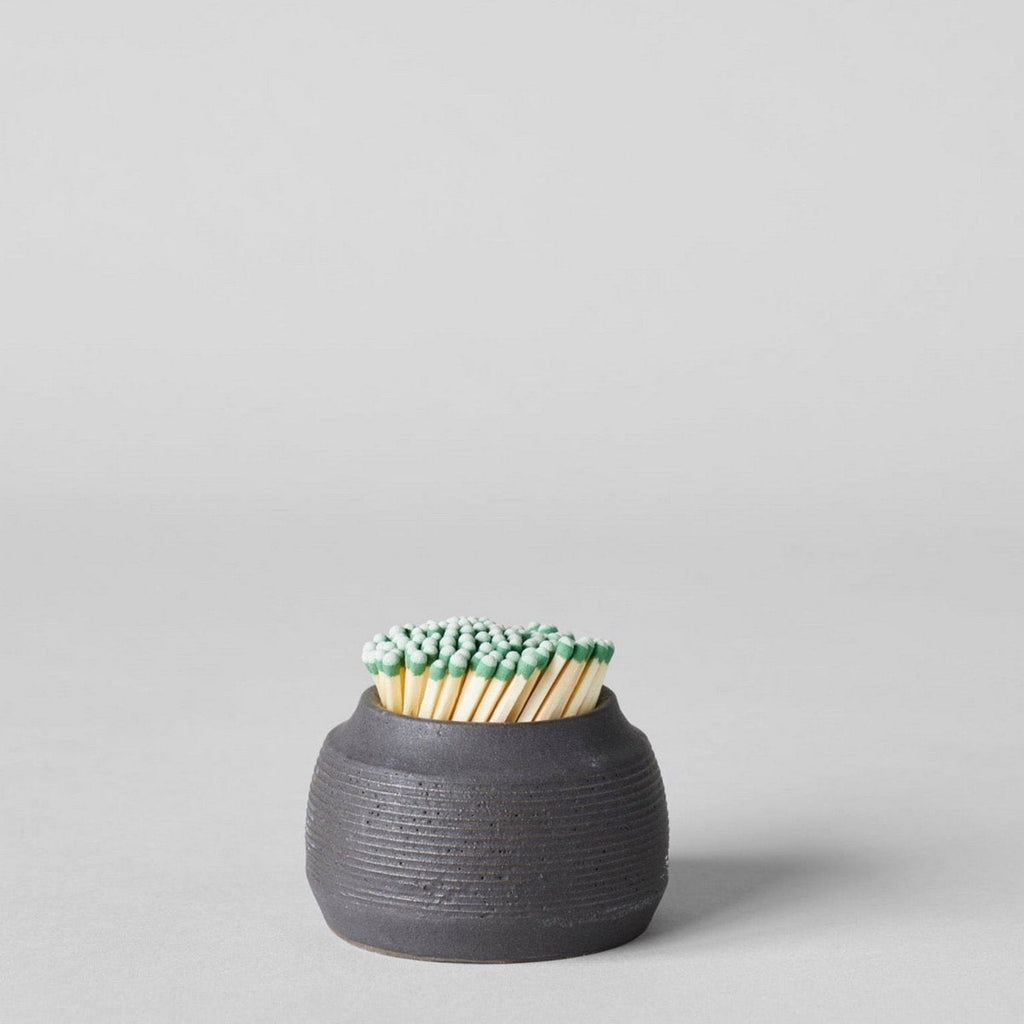 Stoneware Match Strike Pot