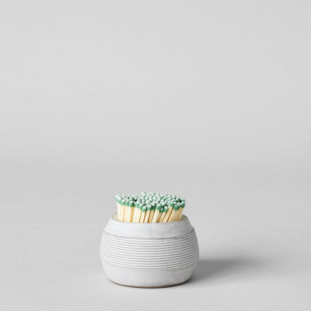 Stoneware Match Strike Pot