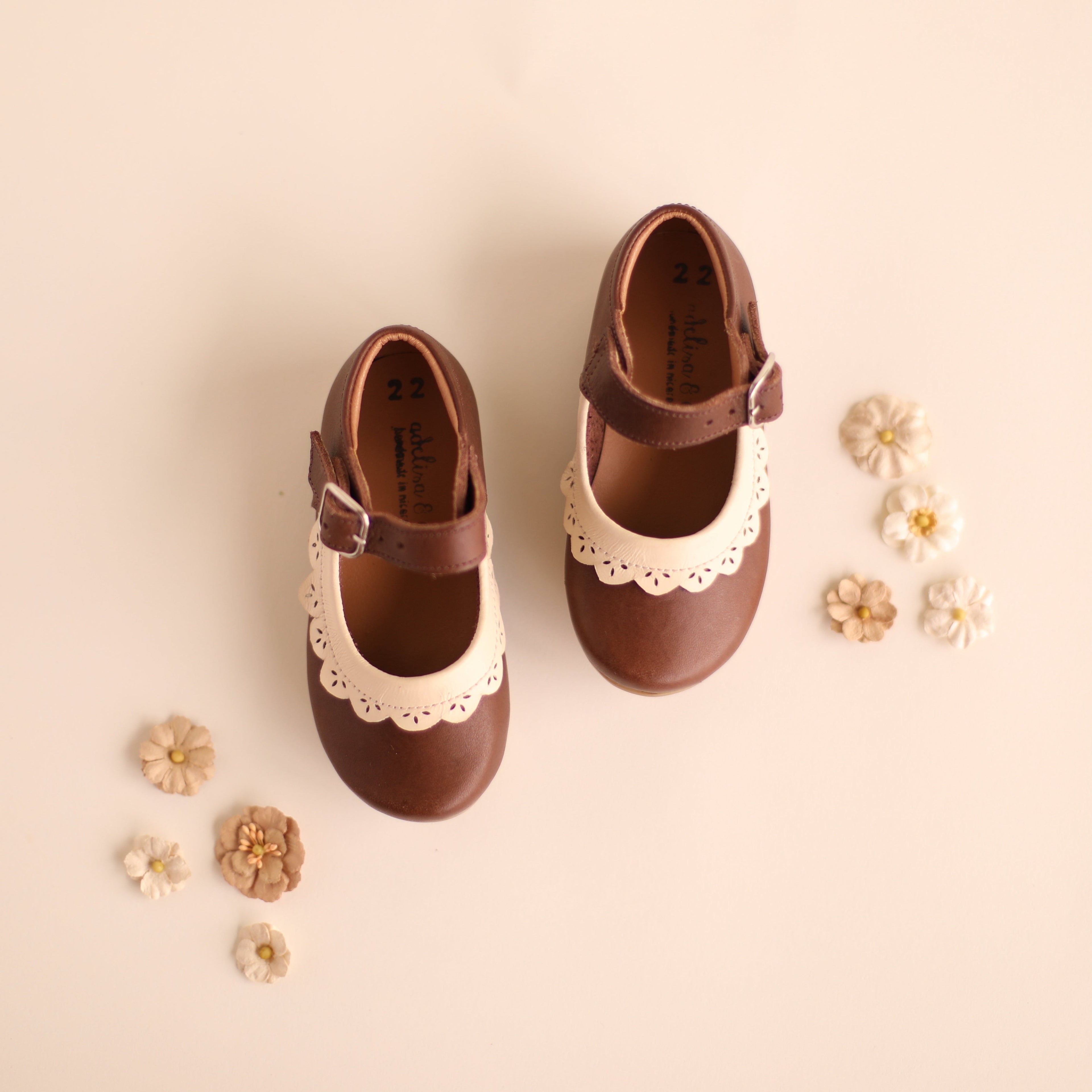 Espresso Marily Mary Janes {Children's Leather Shoes}