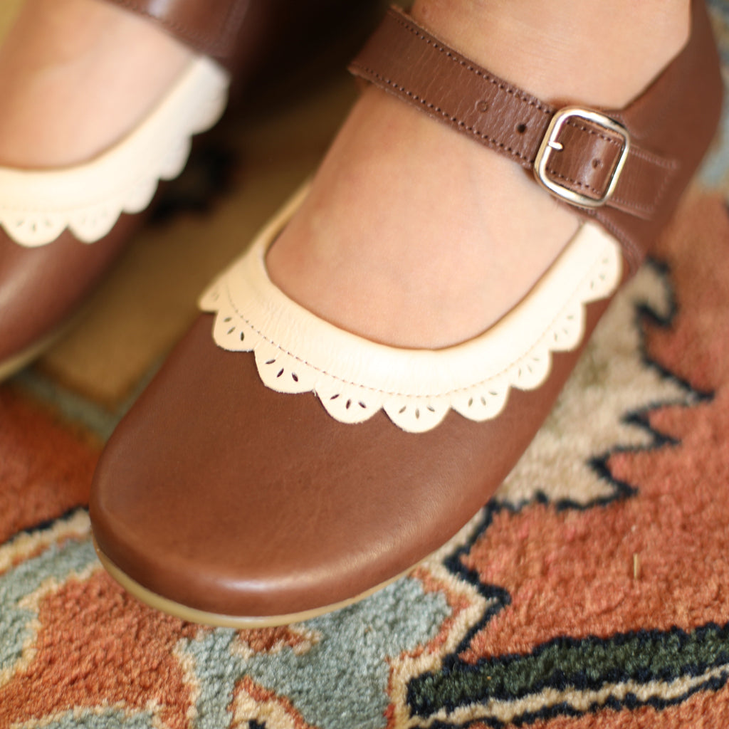 Espresso Marily Mary Janes {Children's Leather Shoes}