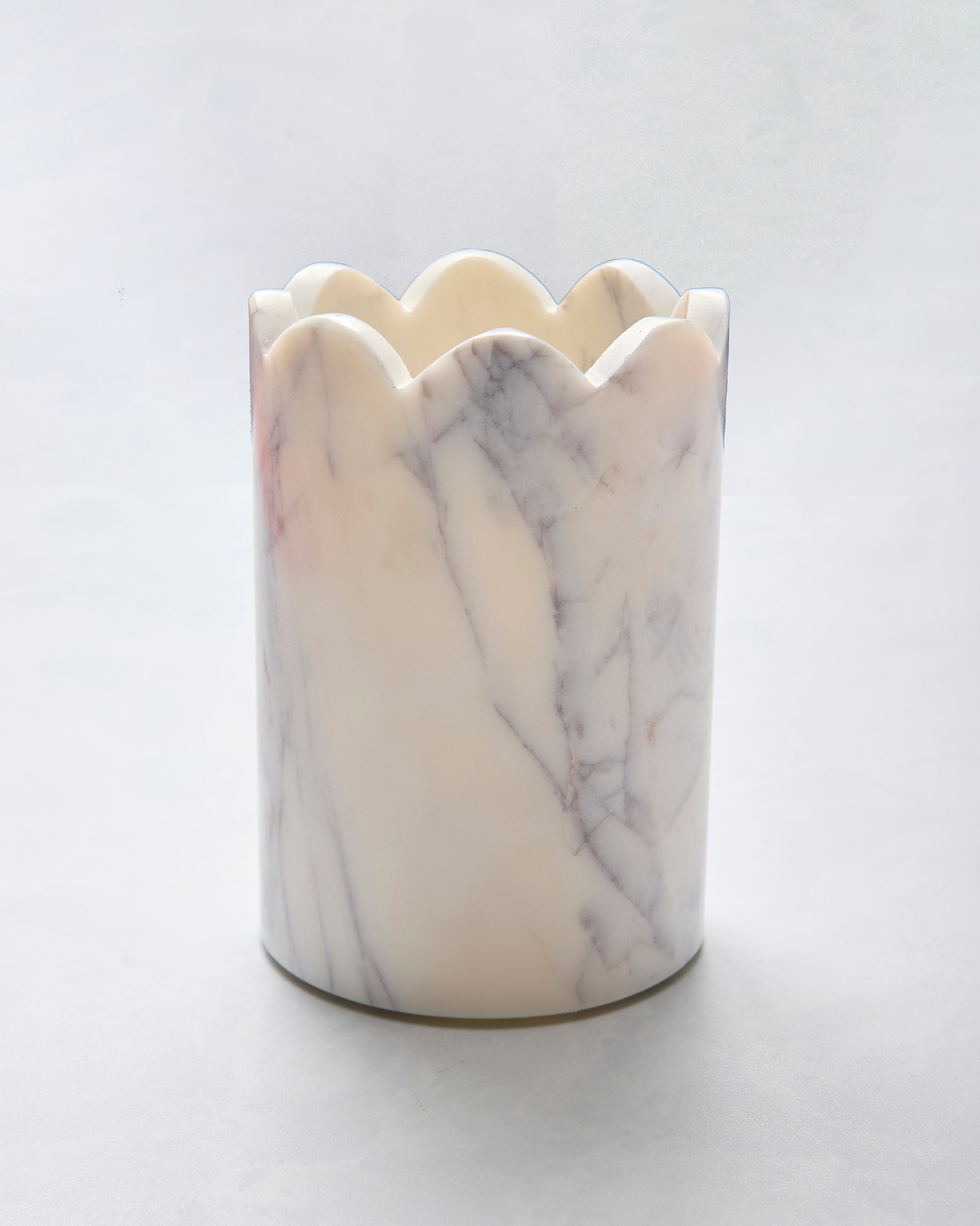 White Marble - Scalloped Wine & Champagne Chiller - 8 Oak Lane