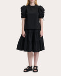 Amari Shirred Crinkled Taffeta Top