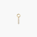 Single Diamond Icicle Hoop Charm