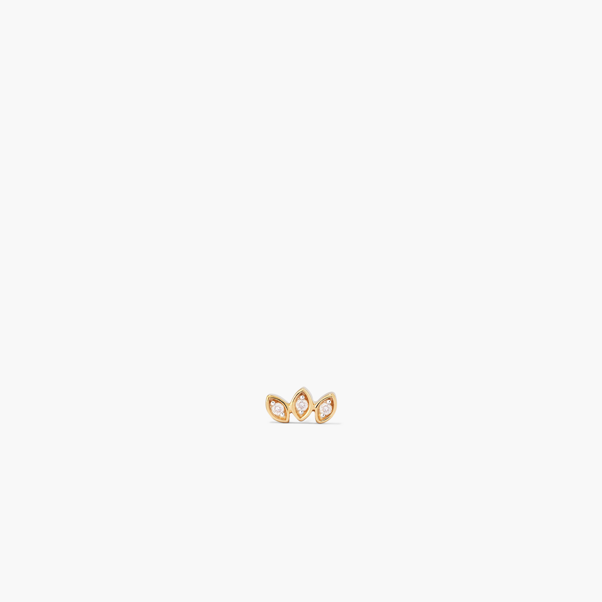 Piercing Studio - Marquise Diamond Bar Flat Back Stud