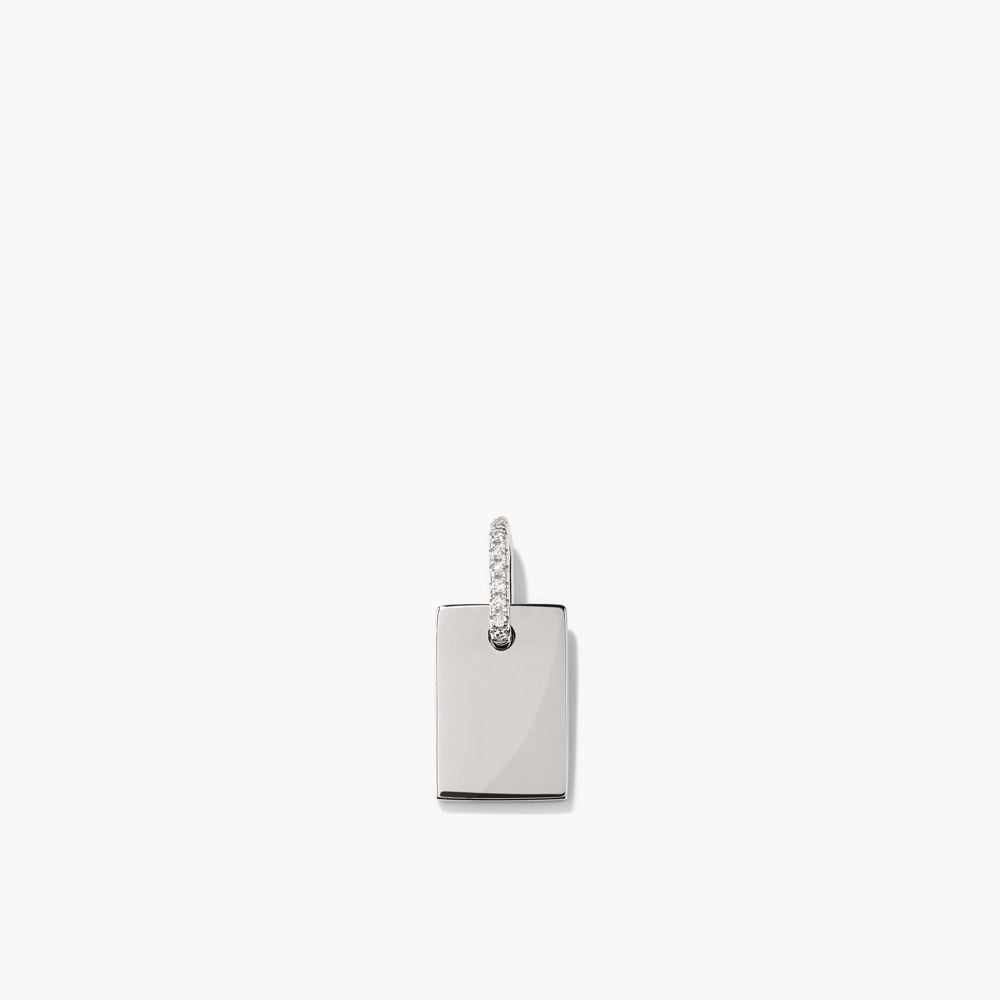 Tag Pavé Diamond Engravable Charm