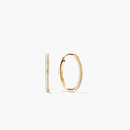 Pavé Diamond Medium Hoops