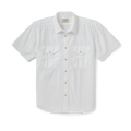 Filson's Washed Short Sleeve Feather Cloth Shirt - White