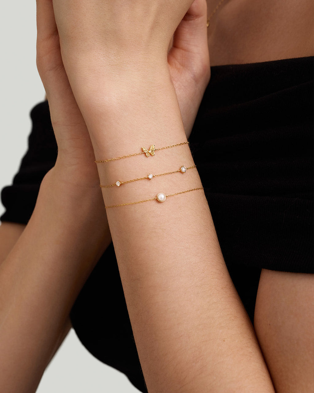 FABLE | Lab Grown Diamond Accent Butterfly Bracelet