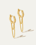 Charlotte Renegade Chain Huggie Hoop Earrings