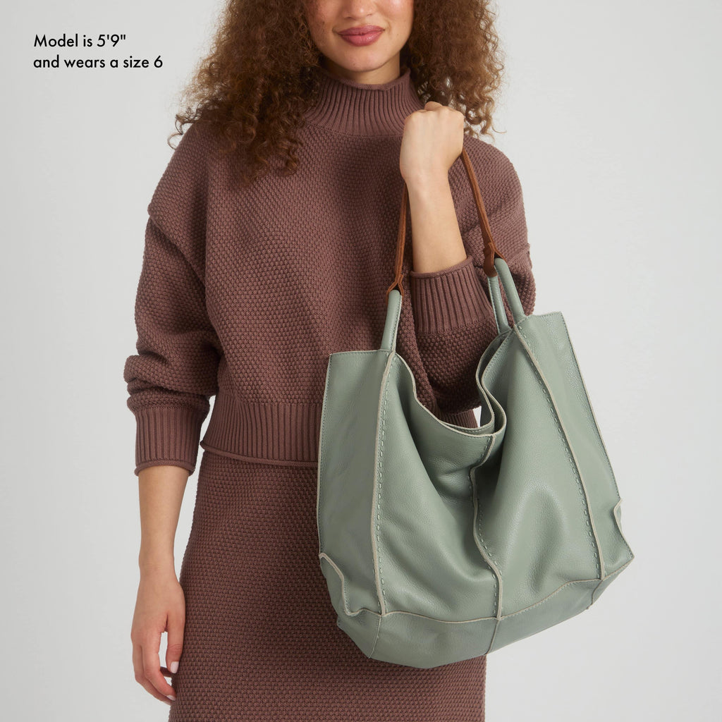 Los Feliz Large Tote - Leather - Meadow