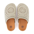 Bolinas Clog - Hand Crochet - Natural Medallion