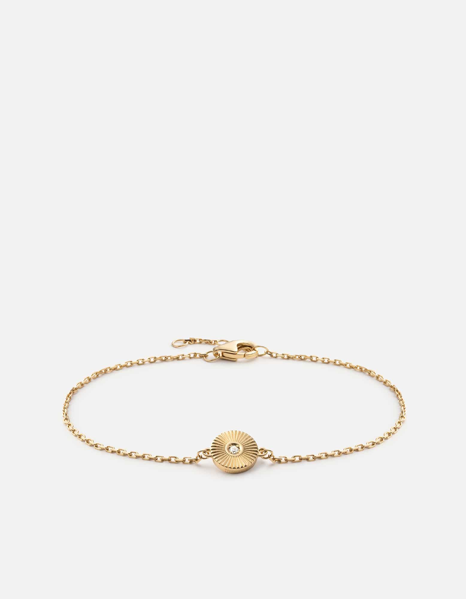 Rey Chain Bracelet, Gold Pavé