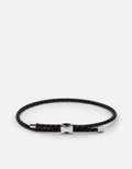 Orson Pull Bungee Rope Bracelet, Sterling Silver / Black/Brown