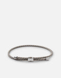 Orson Pull Bungee Rope Bracelet, Sterling Silver / Hunter/Black