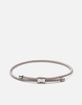 Orson Pull Bungee Rope Bracelet, Sterling Silver / Off-White