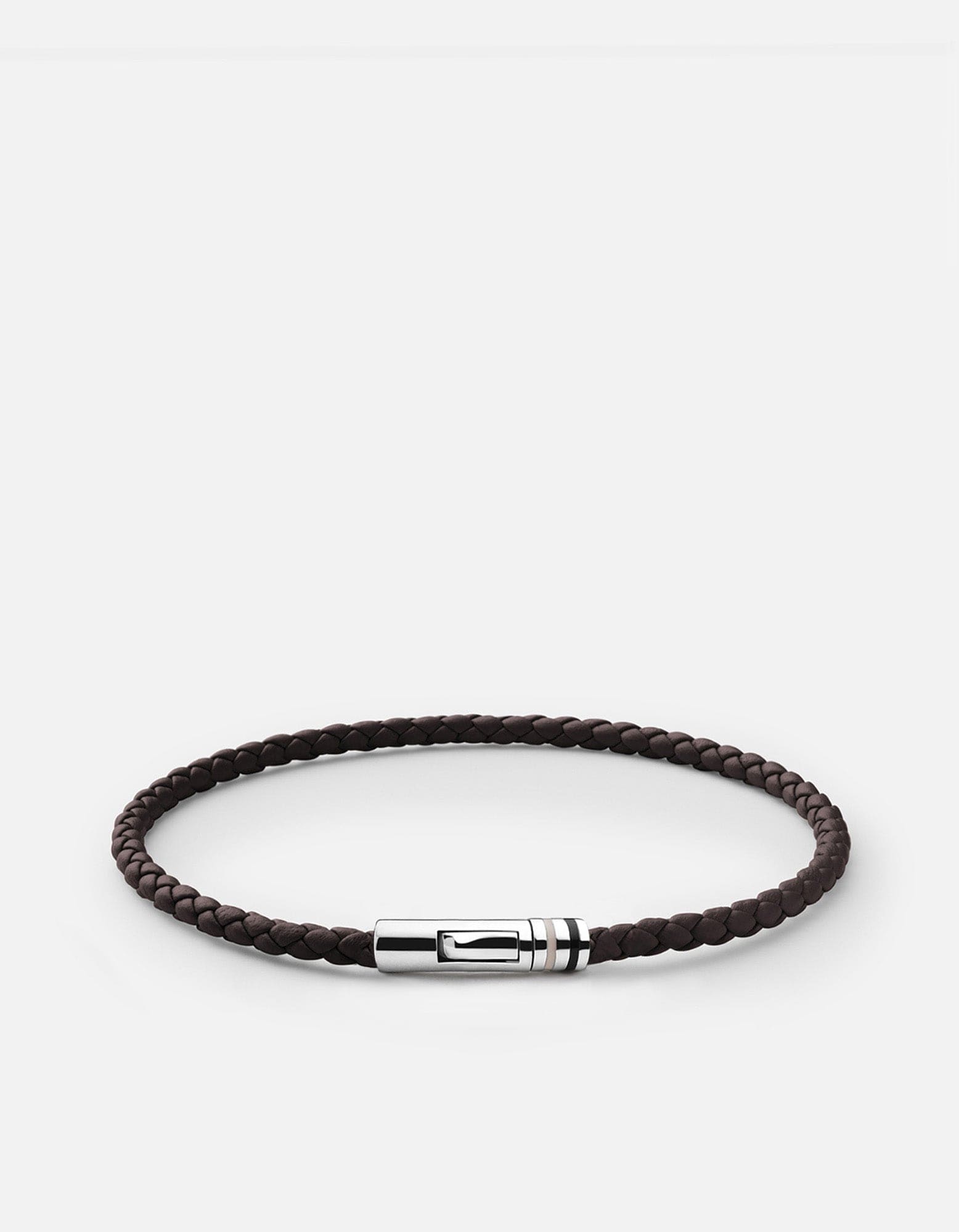 Juno Leather Bracelet, Sterling Silver / Brown